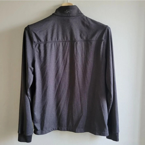 Greg Norman Grey 1/4 zip Long- Sleeve Polo Shirt - Picture 7 of 11